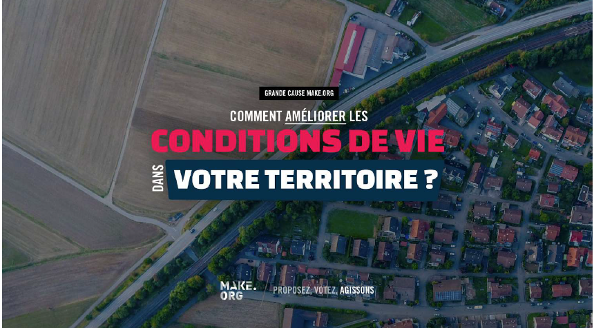 lancement site, make.org, conditions de vie, Régions de France,