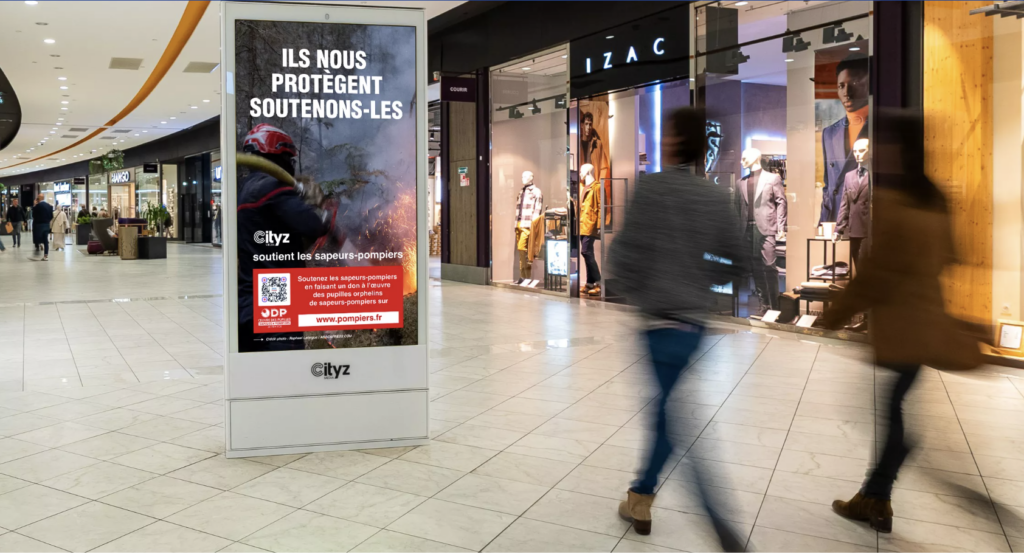 Cityz Media mobilise ses 2 500 écrans DOOH et son mobilier urbain en Gironde pour une campagne de solidarité en faveur des sapeurs-pompiers